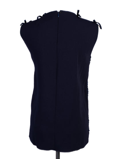 Sportmax Sequined Sleeveless Top Blue XS Excellent Condition