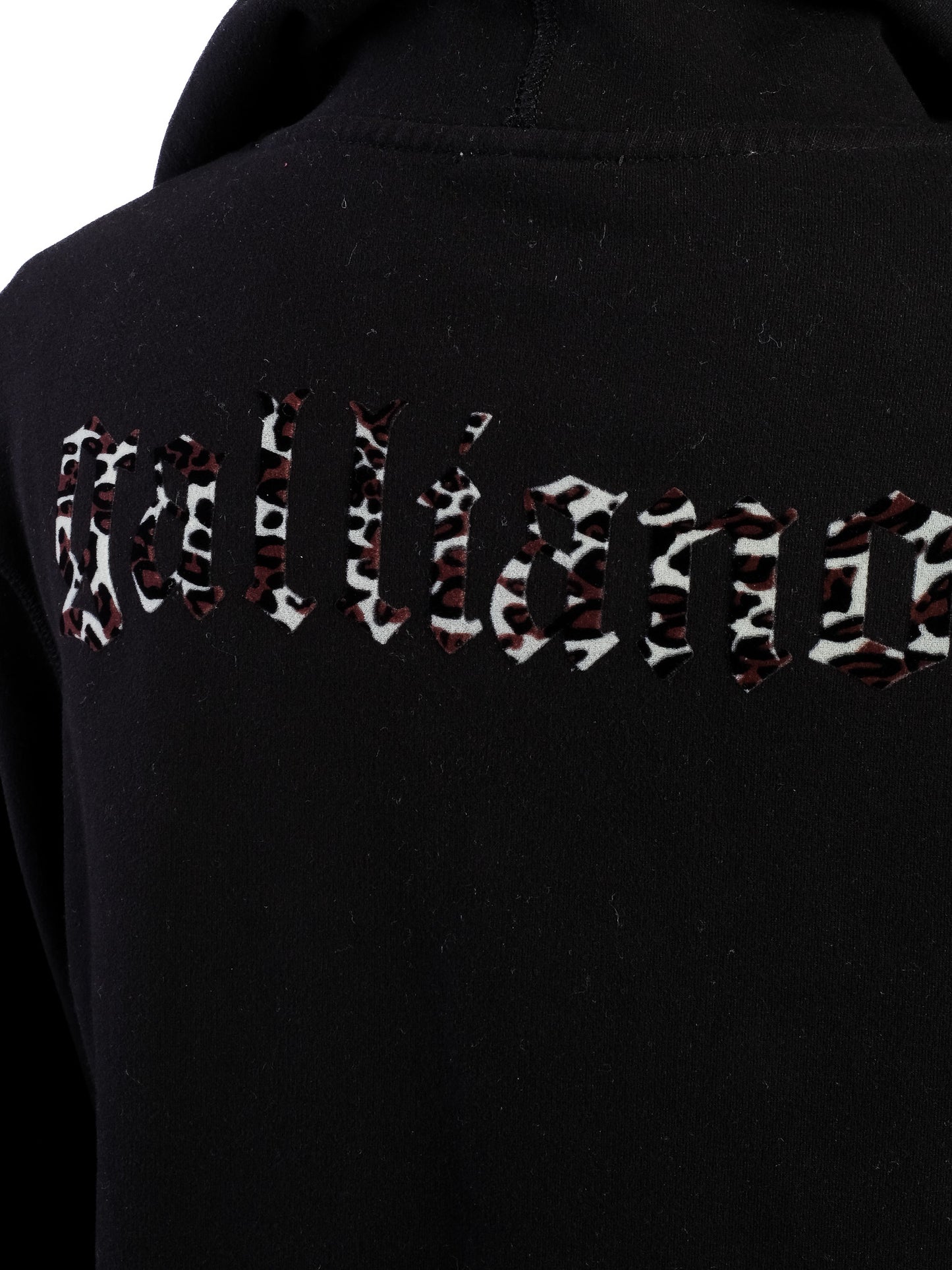 excellent john galliano black cotton hoodie size m with unique design