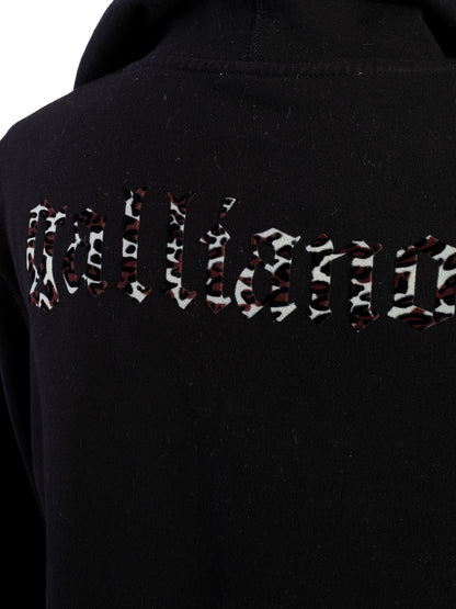Excellent John Galliano Black Cotton Hoodie Size M with Unique Design