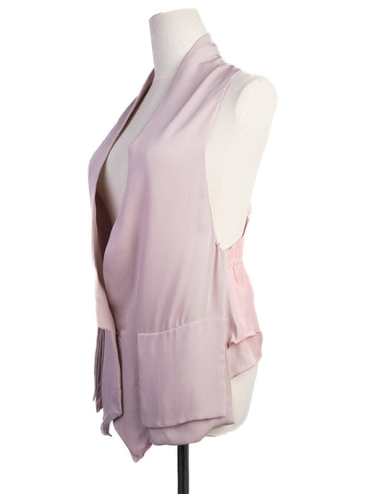Excellent Antonio Marras Pink Silk Vest Size S with Shawl Collar