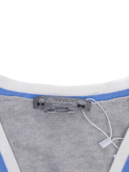 Excellent Bonpoint Gray Cotton Cardigan Size 12 for Kids