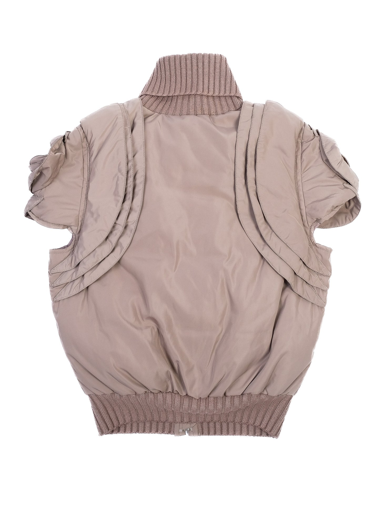 excellent valentino gray nylon short-sleeved jacket size s