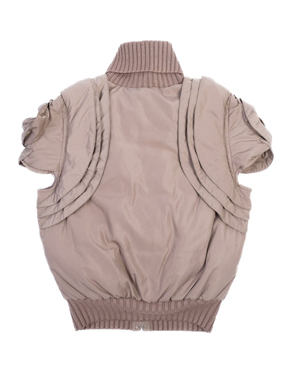 EXCELLENT Valentino Gray Nylon Short-Sleeved Jacket Size S