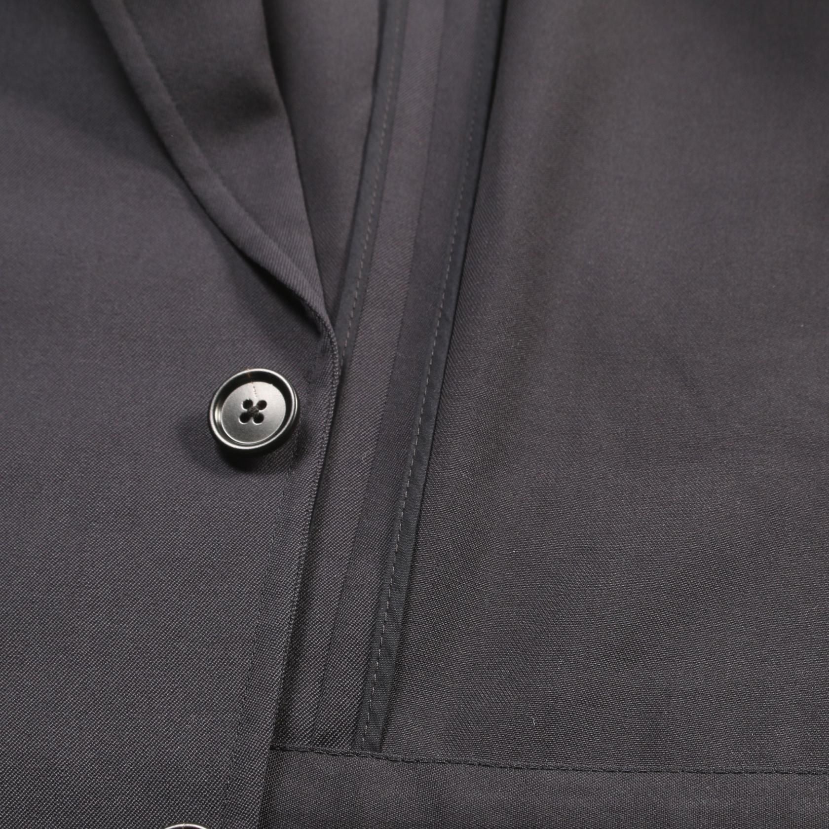 Hermes Tailored Jacket Navy Wool G 19632z 32-5259