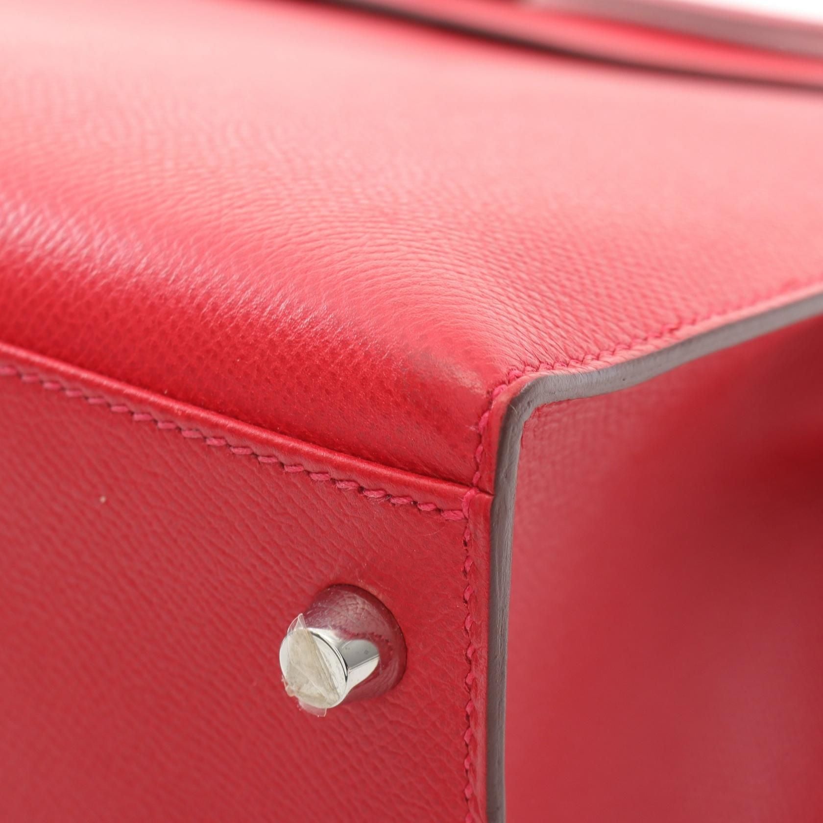 Hermes Kelly 35 Handbag Rouge Casaque Red Leather Epsom