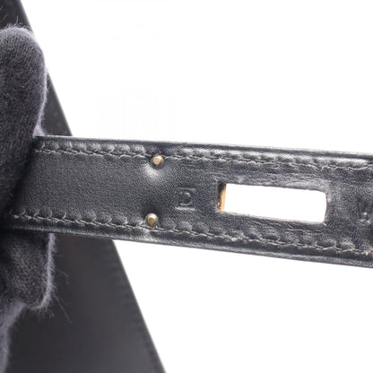Hermes Kelly 32 Handbag Noir Black Box Calfskin Calfskin (cowhide)
