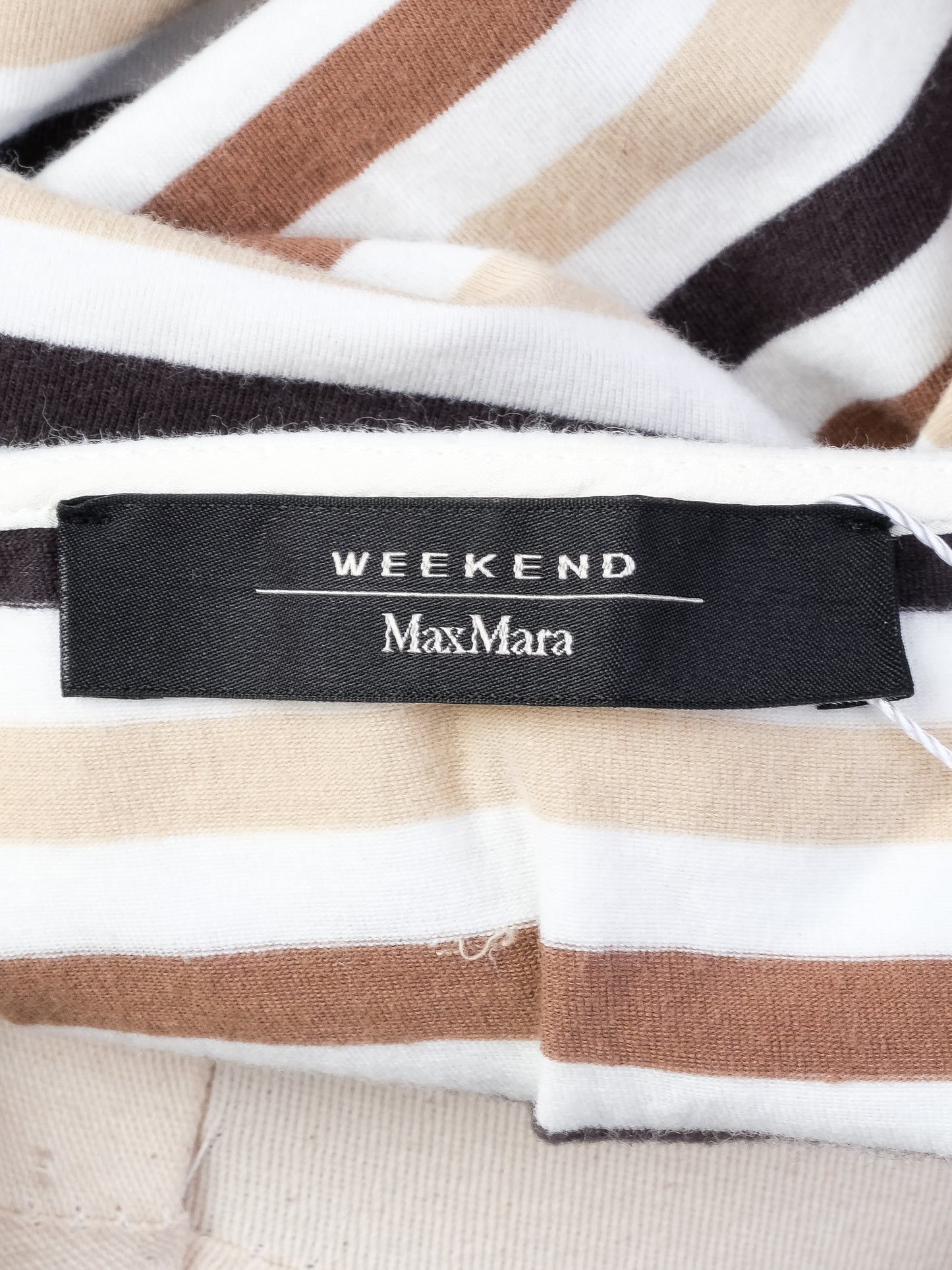 excellent weekend maxmara striped t-shirt size s cotton blend