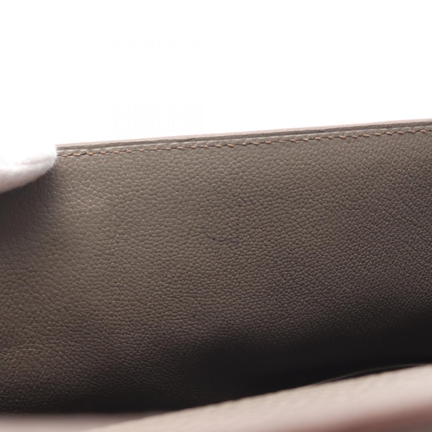 Hermes Kelly 35 Handbag Etain Brown Leather Taurillon Clemence