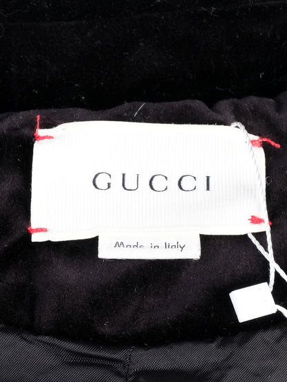 Gucci Kids Black Velvet Cape with Gold Detailing Size 6