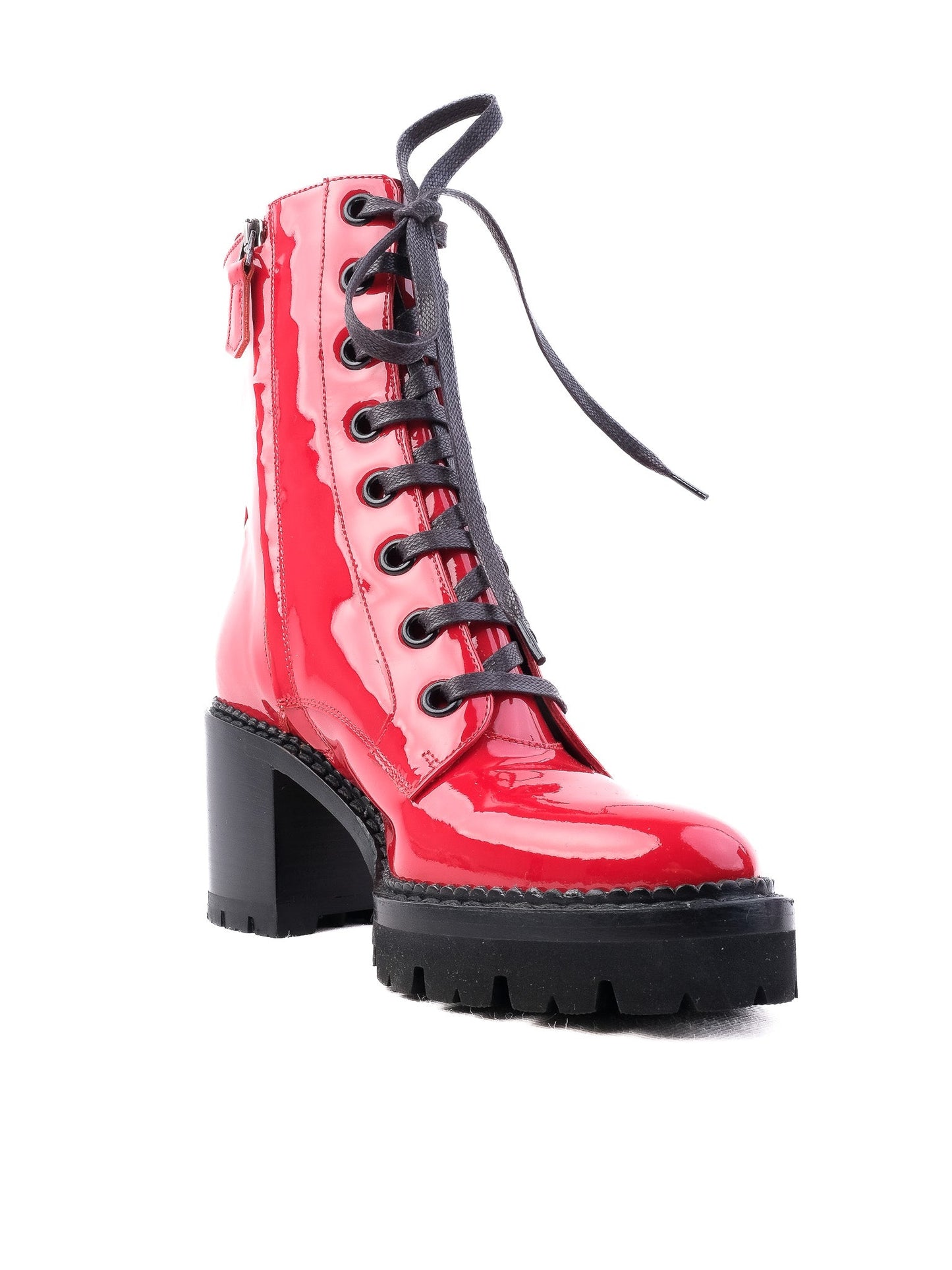 perfect nando muzi red lacquer ankle boots size 37