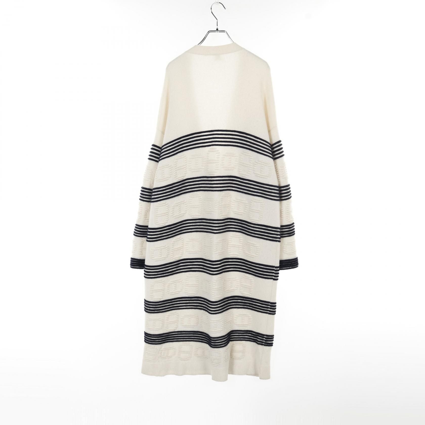 Hermes Chaine Dancre Series Button Cardigan Beige Black Cashmere Cotton 3e 2102d 2