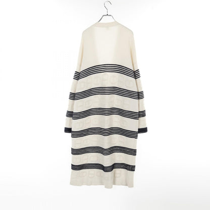 Hermes Chaine Dancre Series Button Cardigan Beige Black Cashmere Cotton 3e 2102d 2