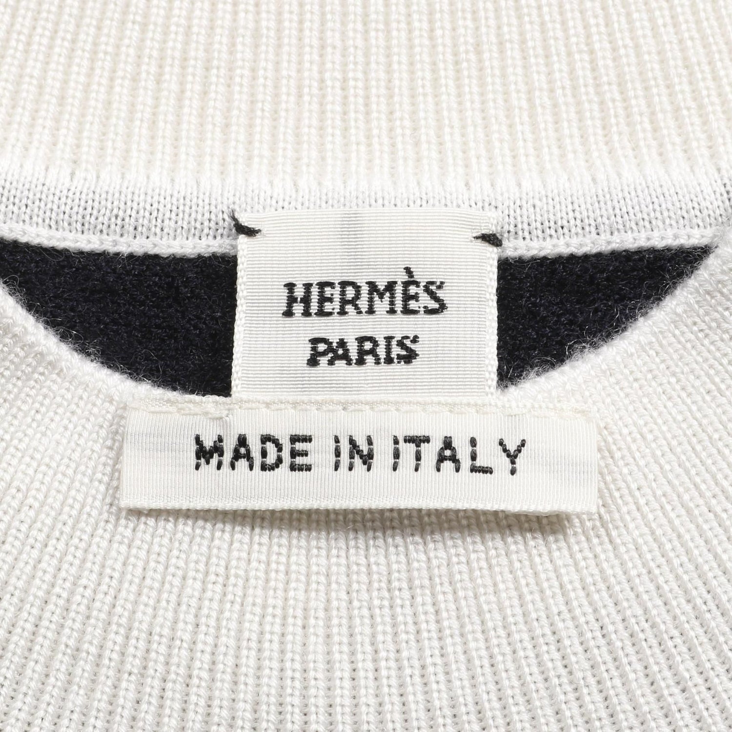 Hermes Chne Dunkel Knit White Black White Silk Cashmere Silk H 5e 2697df