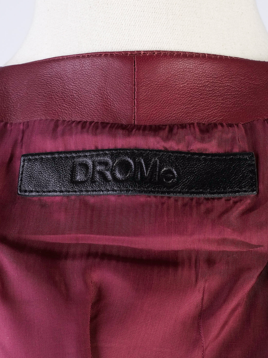 excellent drome red leather two-piece set women size m