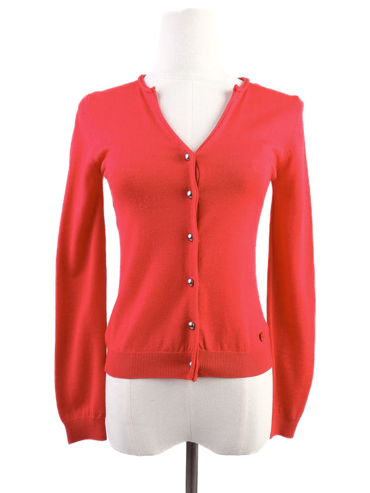 EXCELLENT Moschino Red Wool Cardigan Sweater Size S