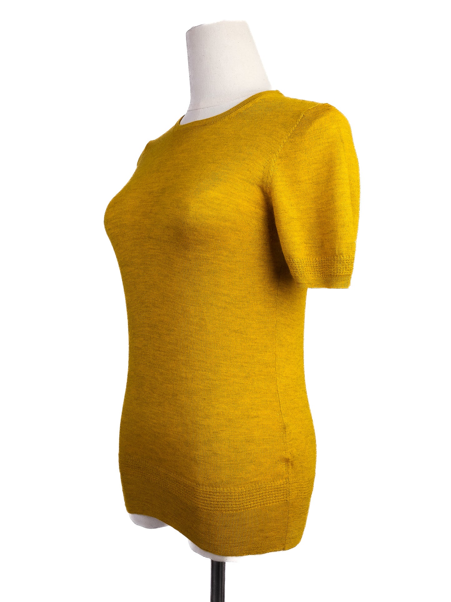 excellent etro mustard yellow wool sweater size m for women