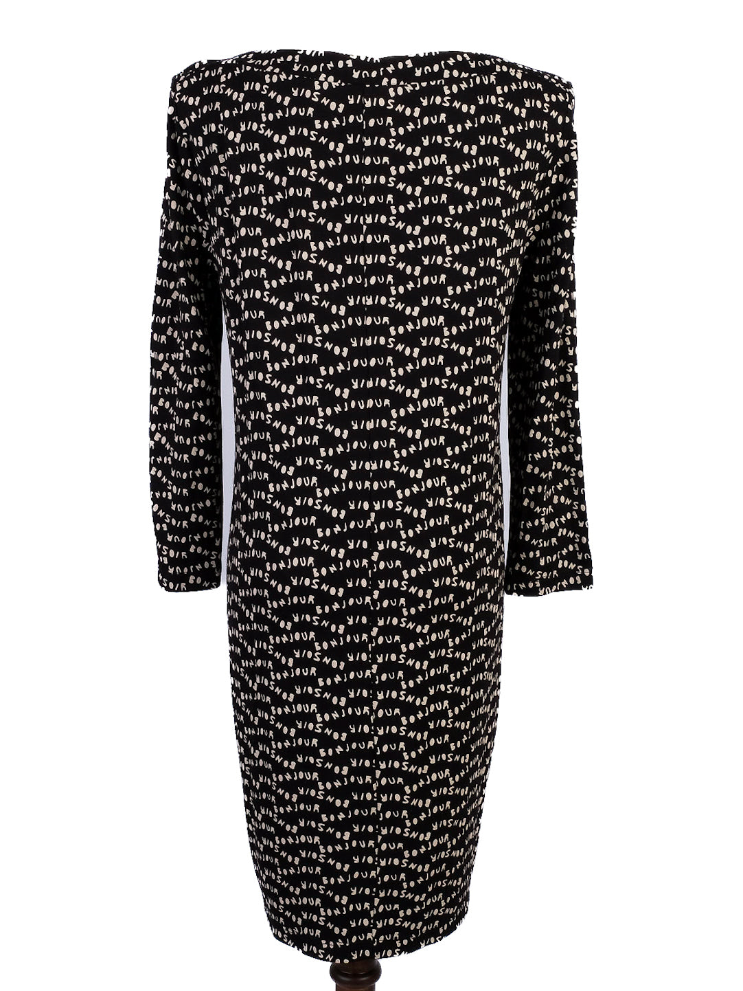 weekend maxmara black patterned dress size m excellent condition