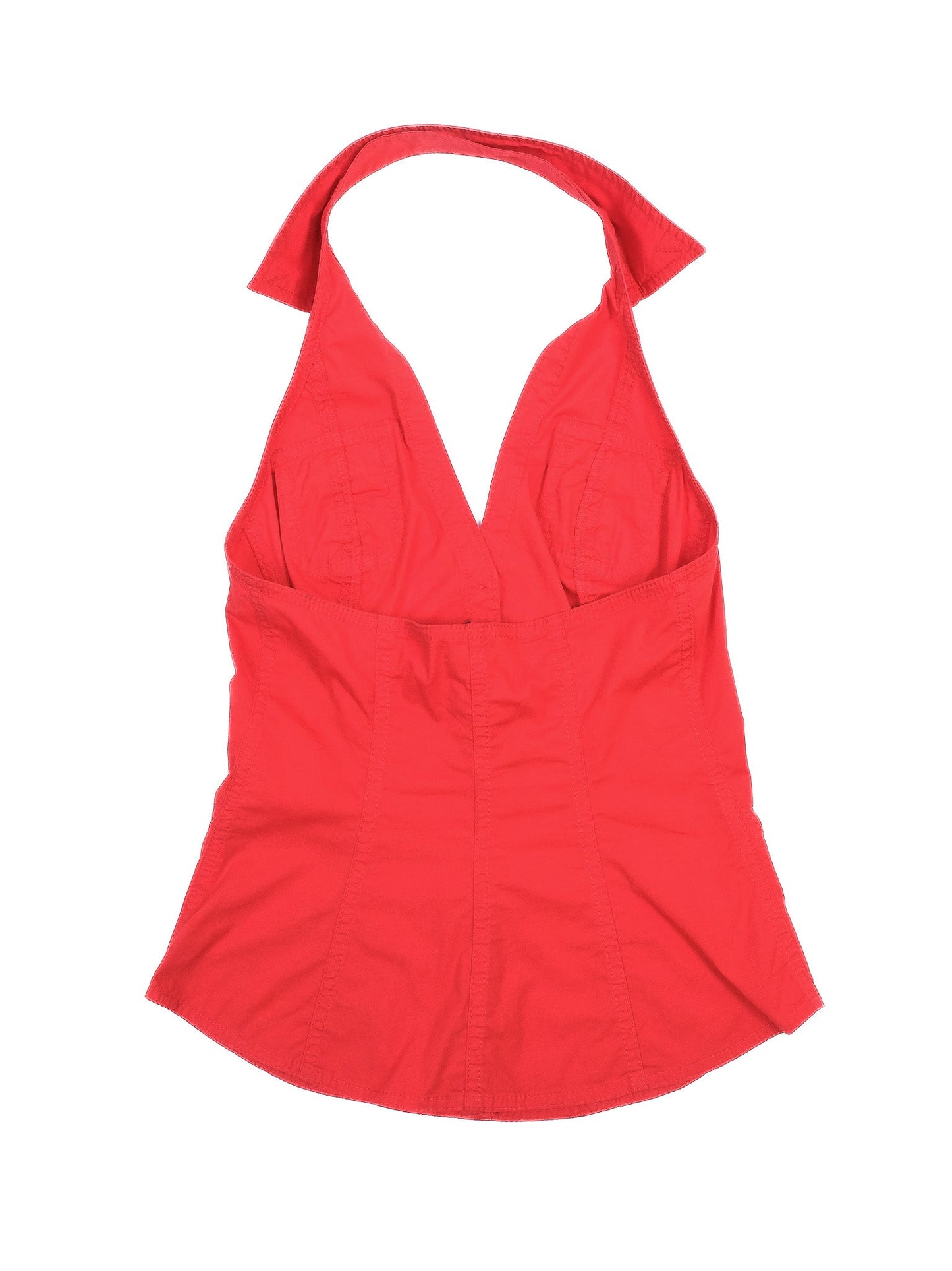 excellent armani exchange red halter top xs polyester with pockets