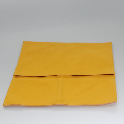Hermes Clutch Bag Canvas Yellow Auth