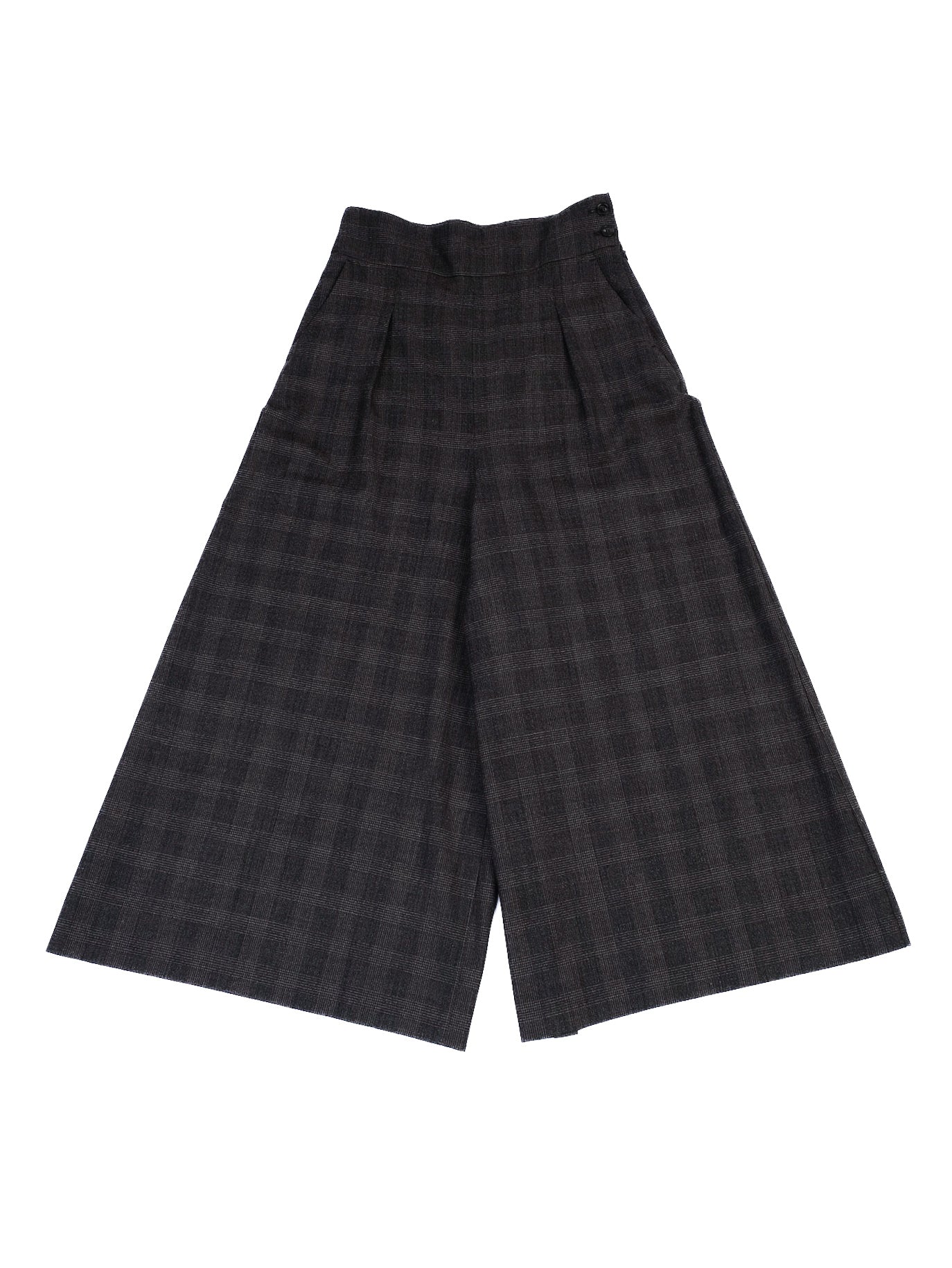 excellent weekend maxmara gray wool wide-leg high-waisted pants xs