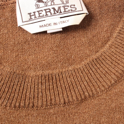 Hermes Velky Lov Knitwear Sweater Cashmere Brown Mens S