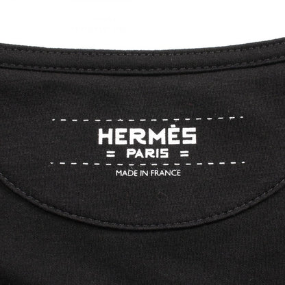 Hermes T-shirt With Embroidered Pocket Dress Black Cotton