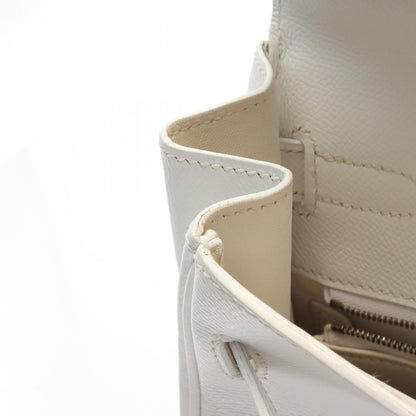 Hermes Kelly 35 Handbag White Leather Epsom