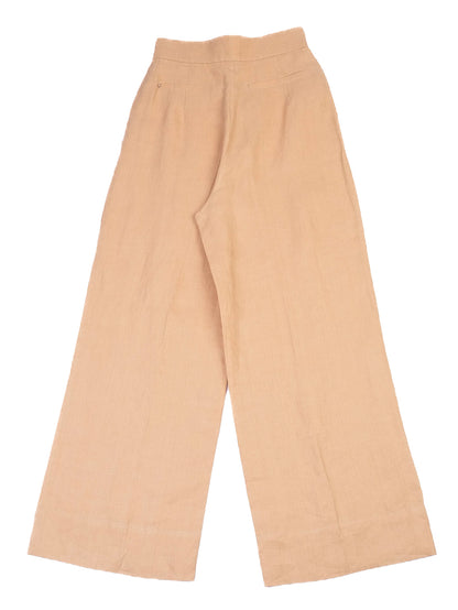 Excellent Sportmax Orange Cotton Wide-Leg Pants Size S