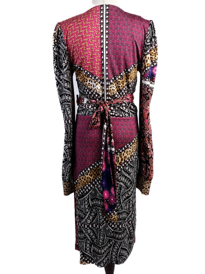Excellent Class Roberto Cavalli Silk Floral Leopard Print Dress