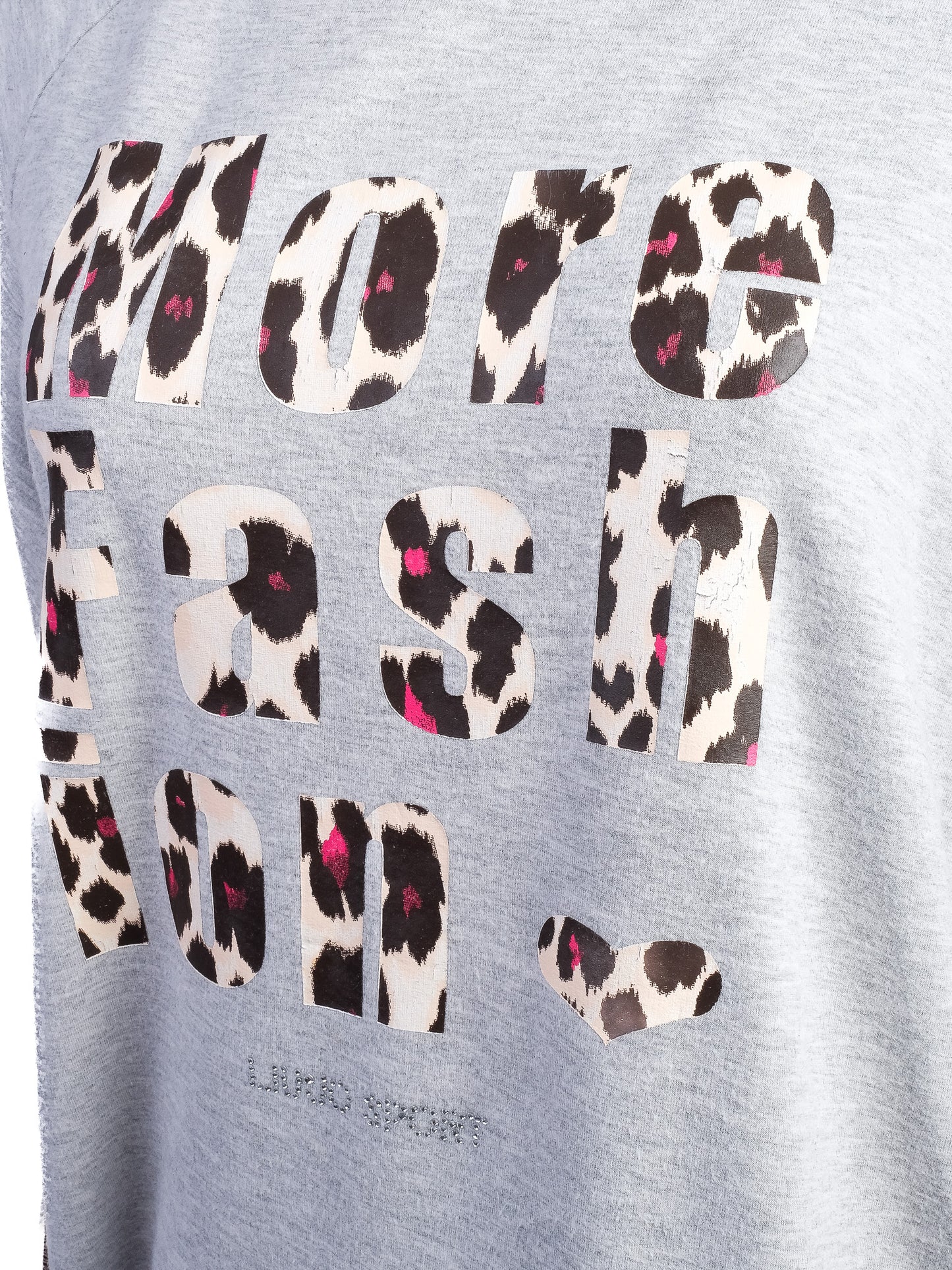 excellent liu jo gray sweatshirt leopard print pants set xs