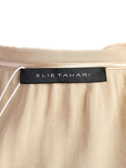 Elie Tahari White Viscose Dress XS with Zipper Pockets