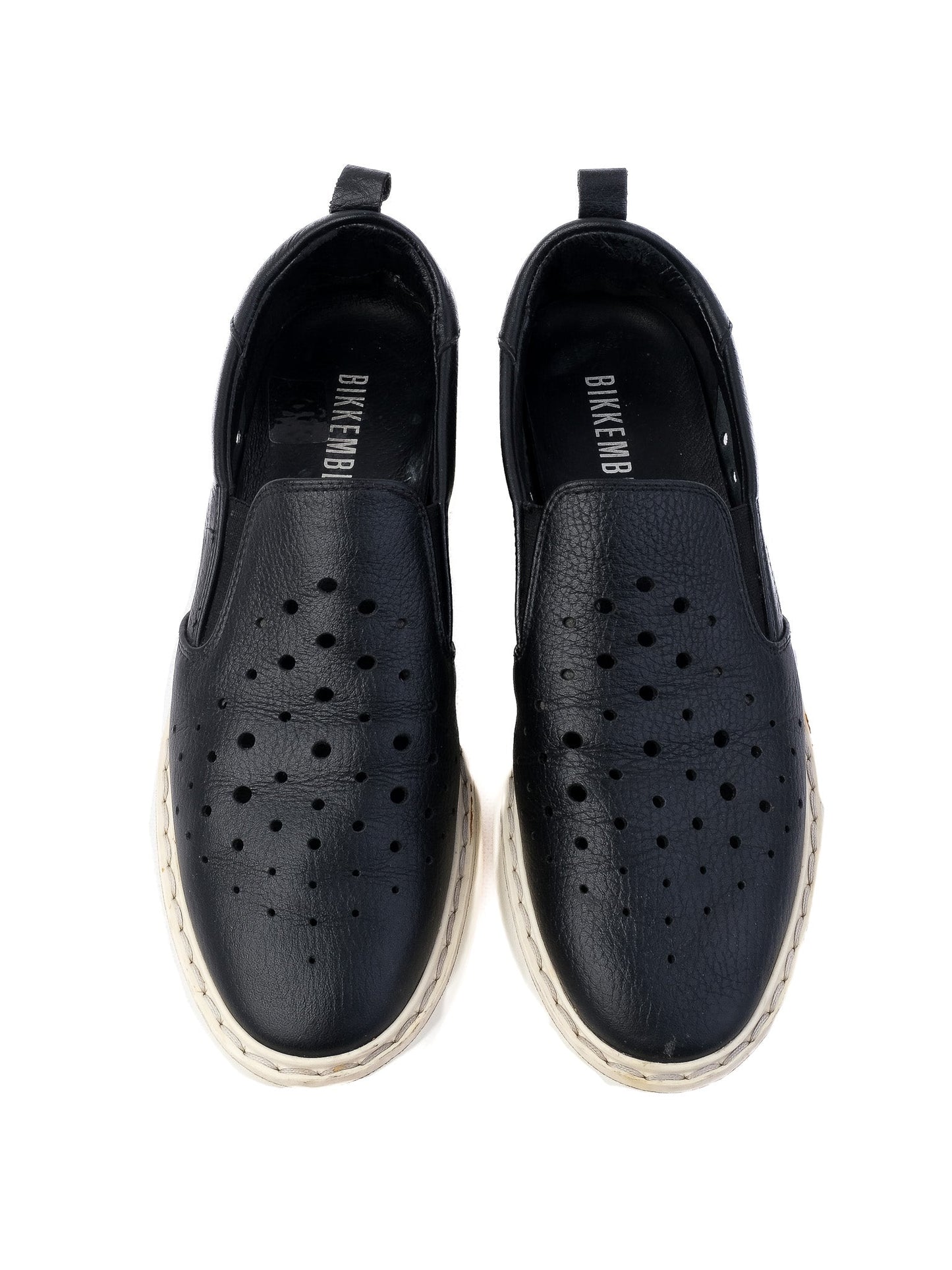excellent bikkembergs black leather women’s shoes size 37