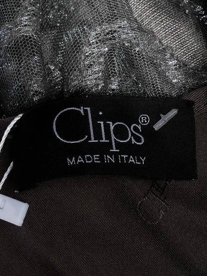 Excellent Clips Black Lace Dress XL Floral Overlay Peplum Waist