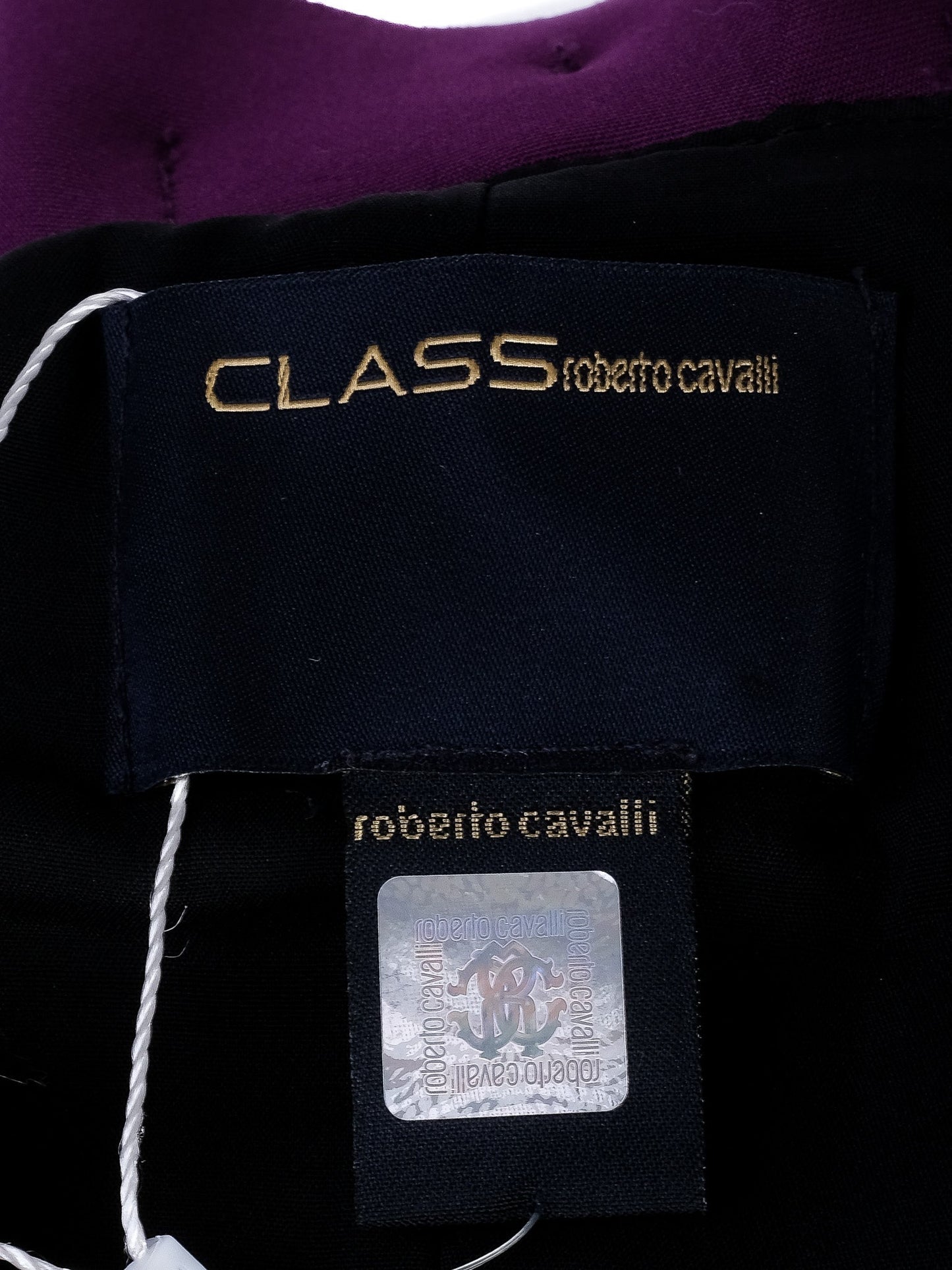 excellent class roberto cavalli purple sleeveless dress size xl