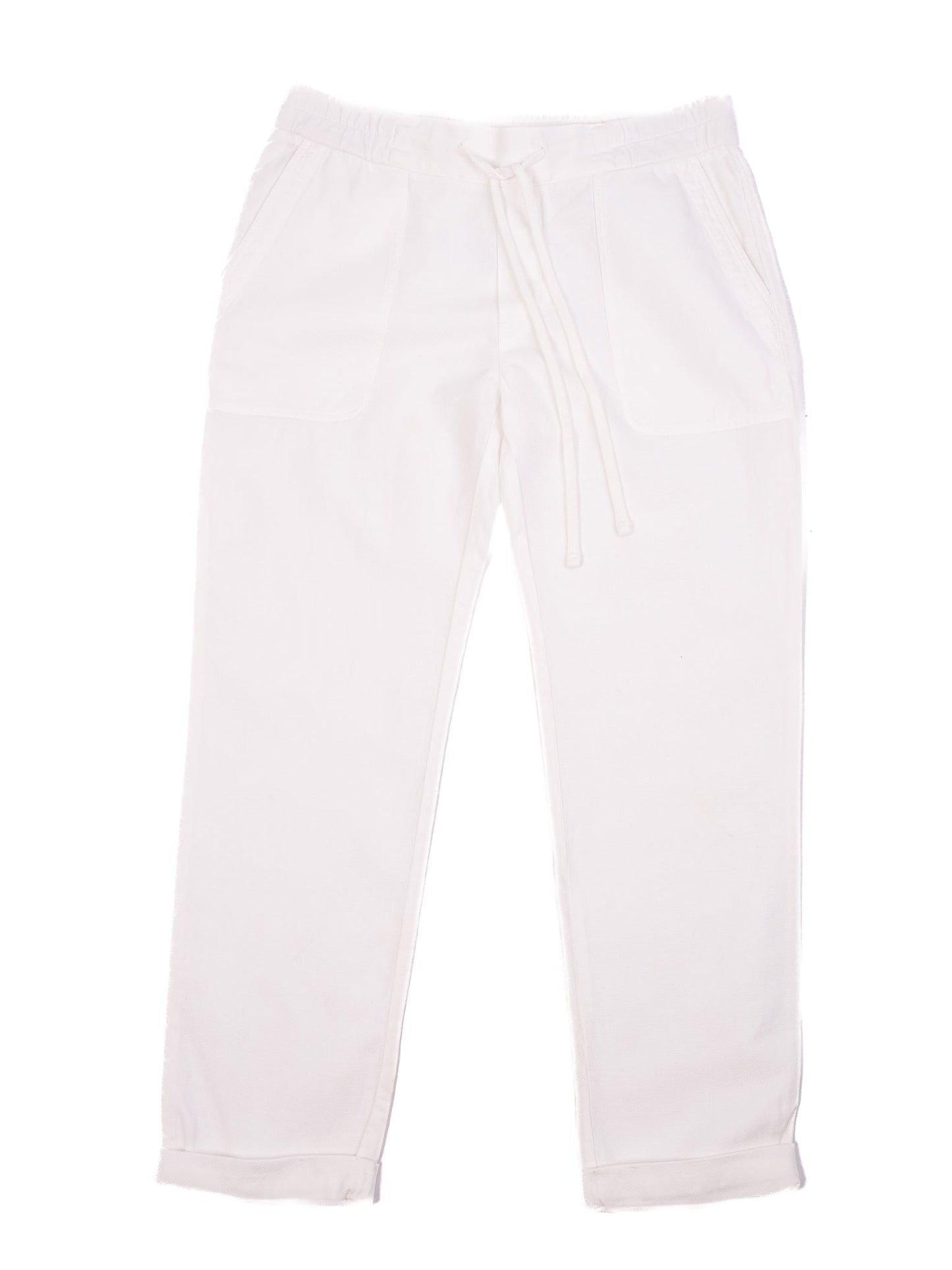 standard james perse white cotton pants xs with drawstring waist