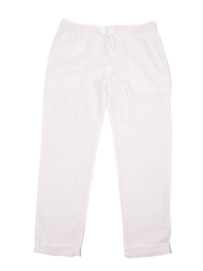 Standard James Perse White Cotton Pants XS with Drawstring Waist