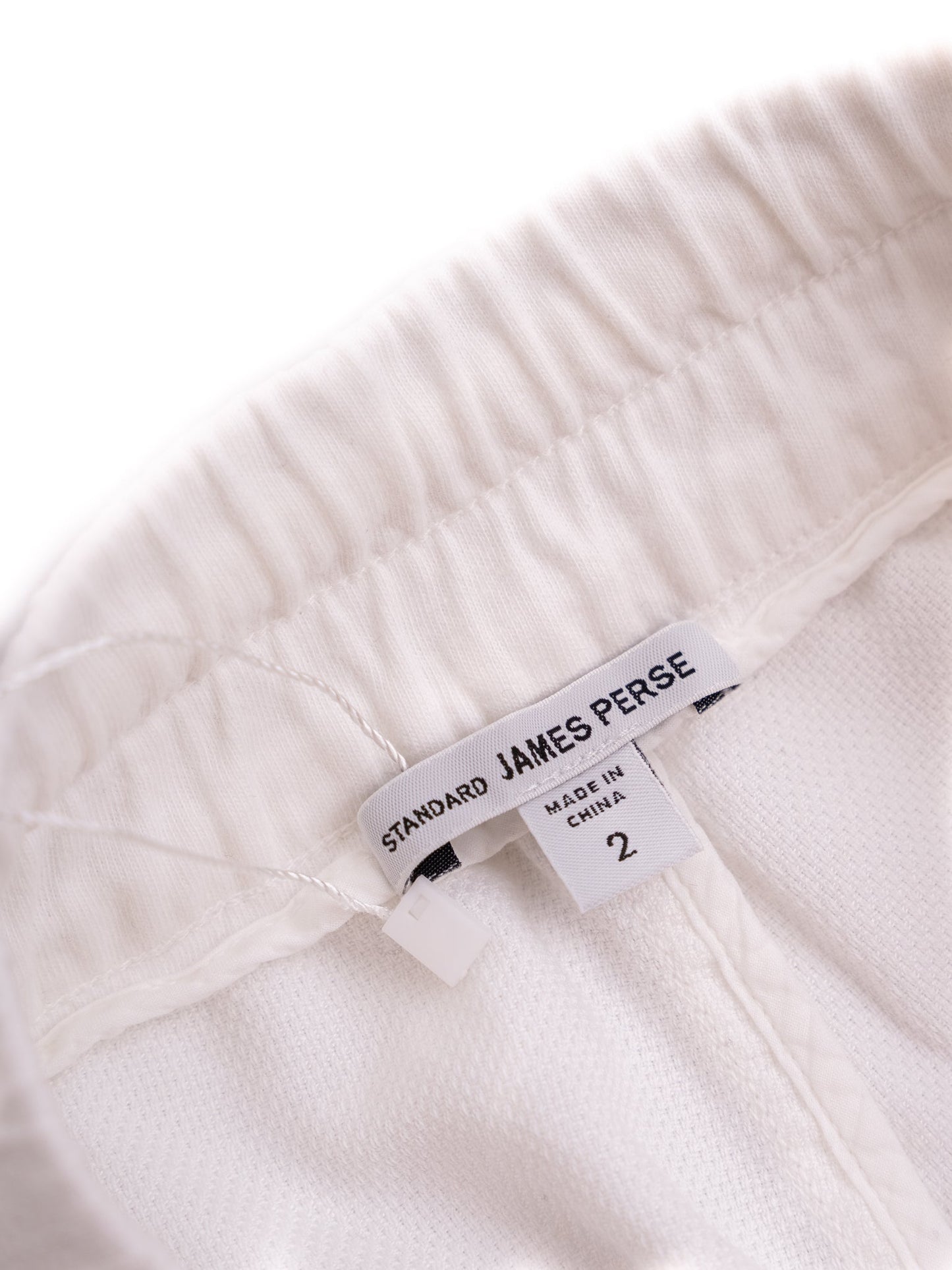 standard james perse white cotton pants xs with drawstring waist