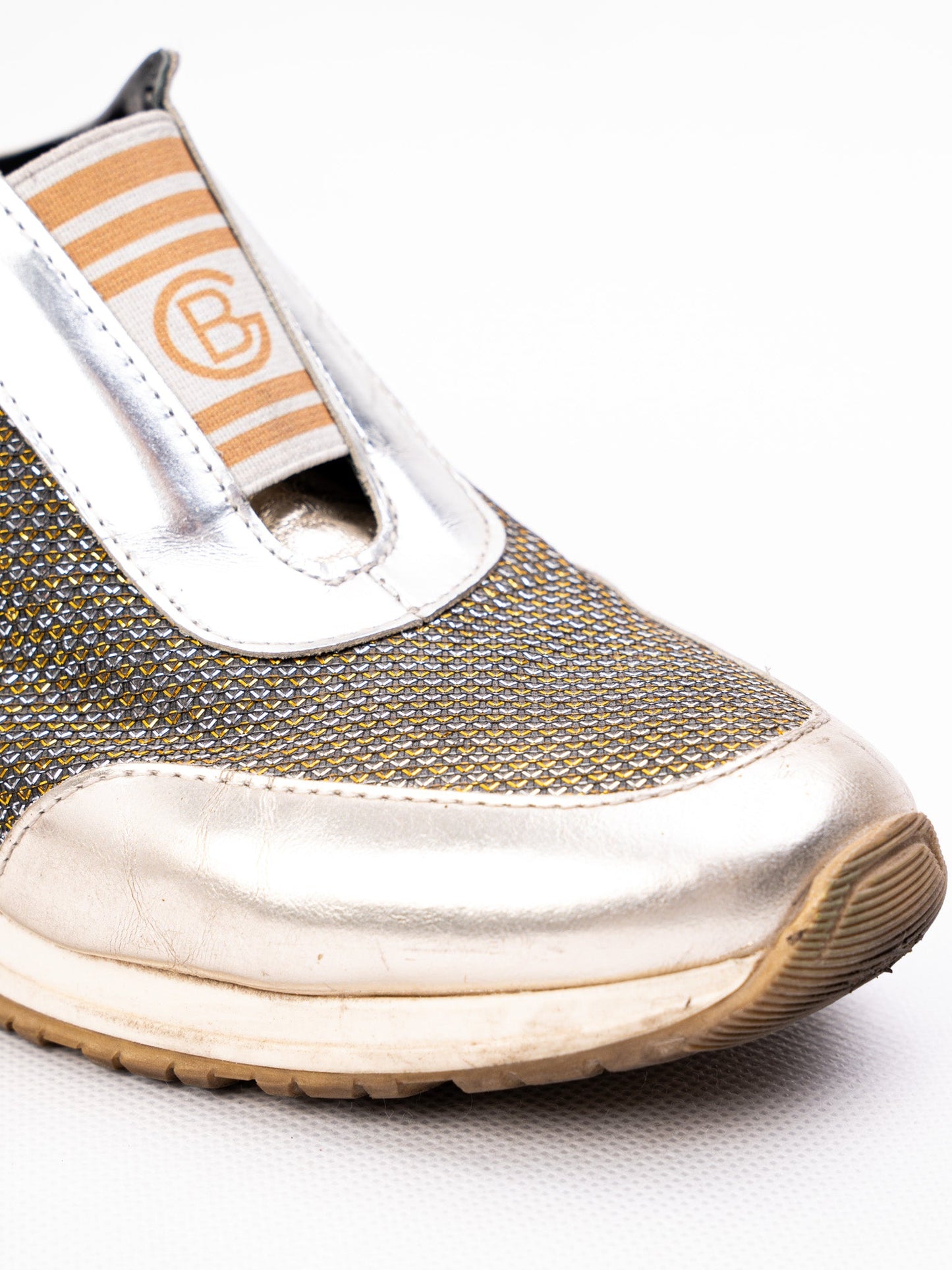 good baldinini stylish combined textile sneakers in metallic colors