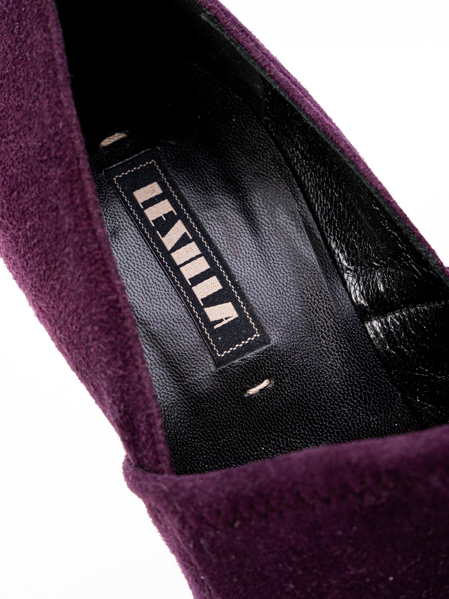 lesilla purple leather high-heeled shoes size 36.5