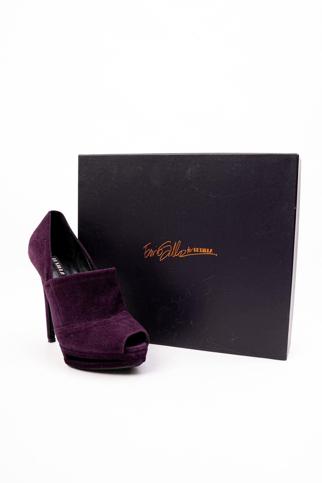 lesilla purple leather high-heeled shoes size 36.5