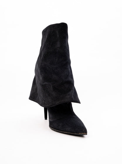 Excellent Giuseppe Zanotti Black Leather Ankle Boots Size 36