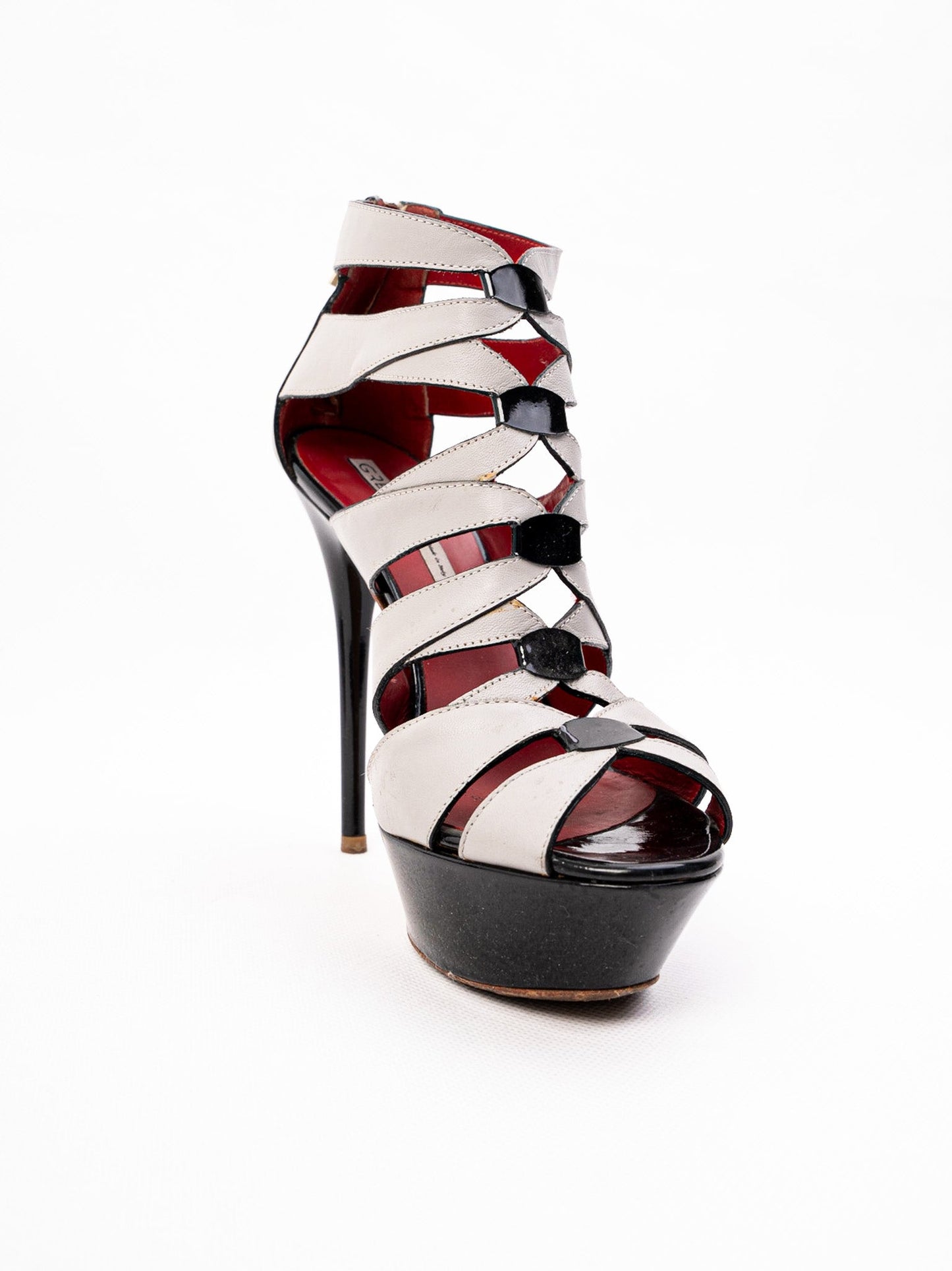 good greymer high-heeled platform shoes leather size 36
