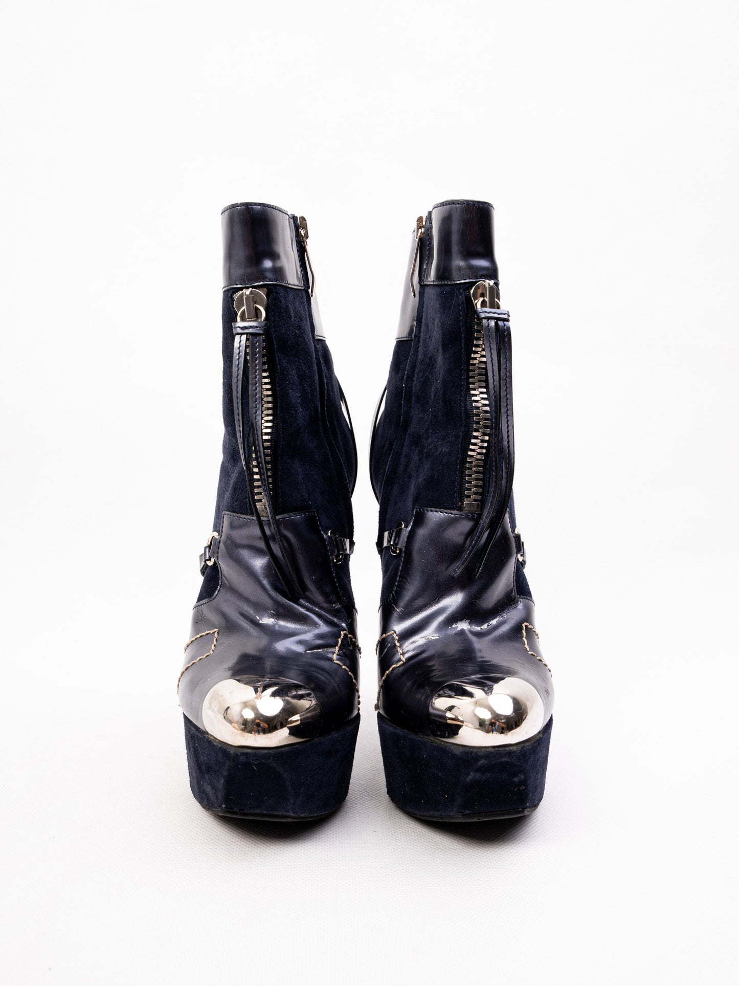 excellent gianmarco lorenzi high-heeled leather ankle boots size 36