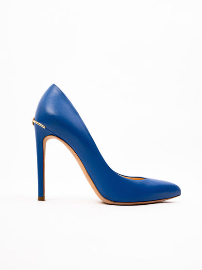 Excellent Ballin Blue Leather High-Heeled Pumps Size 36