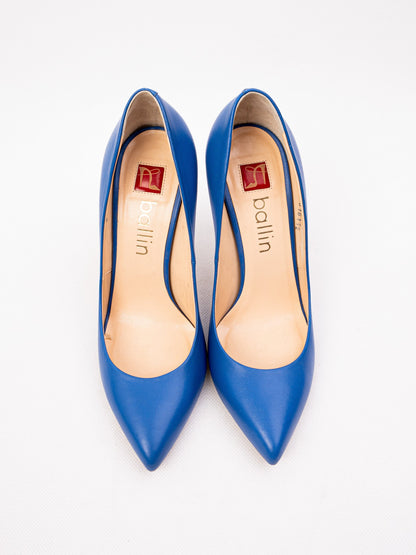 Excellent Ballin Blue Leather High-Heeled Pumps Size 36
