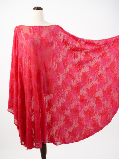 NEW Gianluca Capannolo Pink Silk Dress Size XL Floral Lace Design