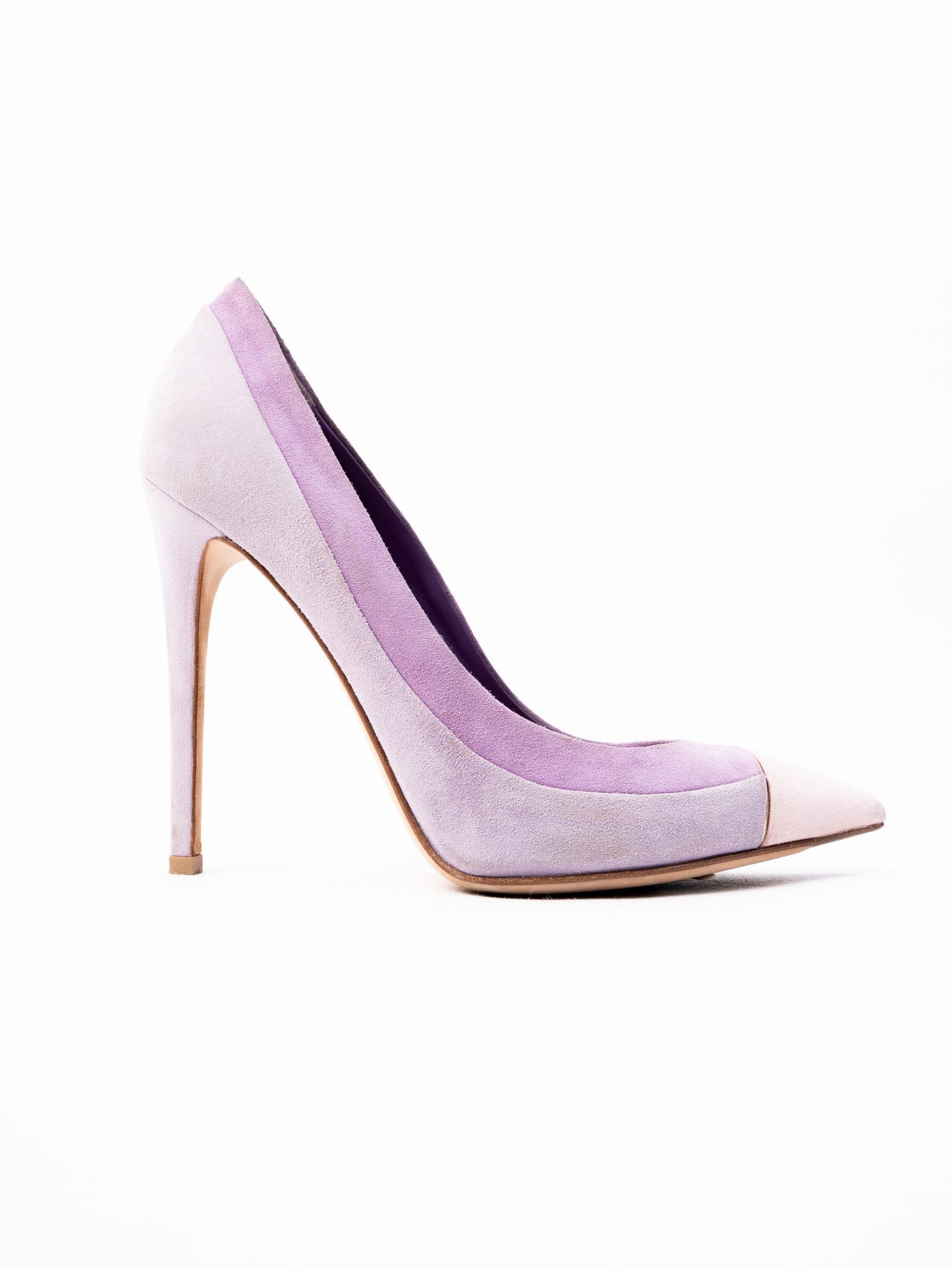 average lesilla pink suede high-heeled pumps size 36