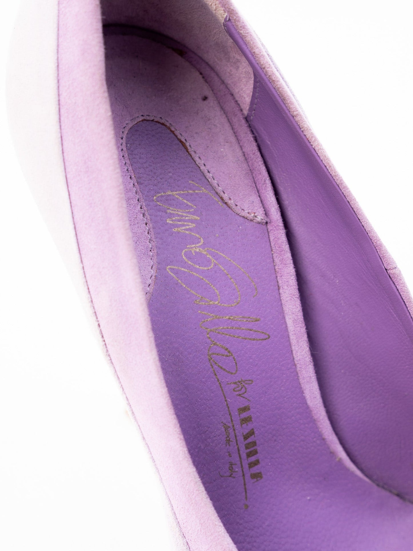 average lesilla pink suede high-heeled pumps size 36