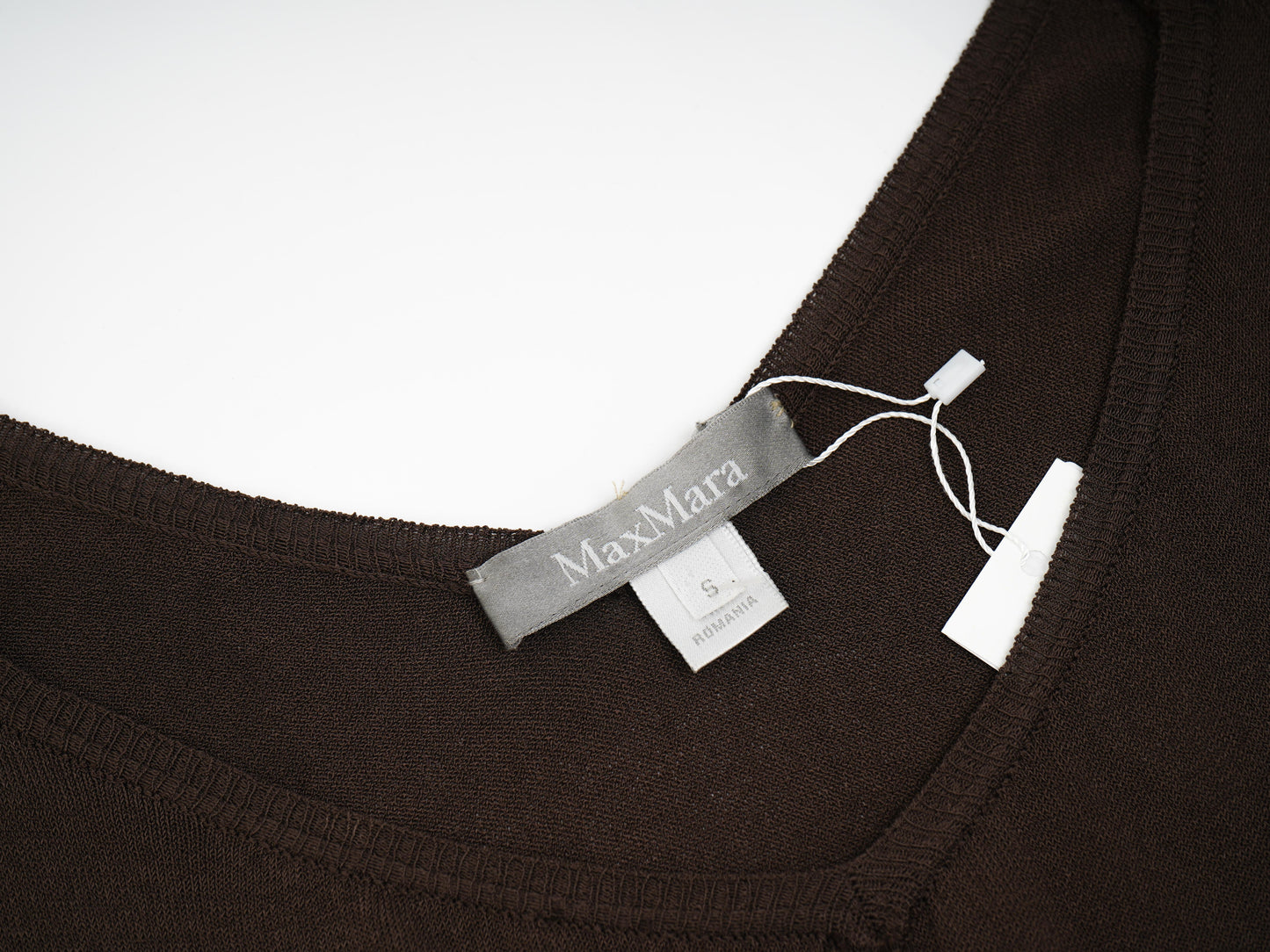 excellent max mara orange viscose v-neck sweater size s