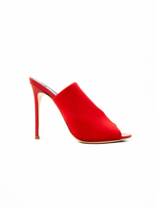Perfect R&Renzi Red High-Heel Mule Shoes Size 37 Stiletto